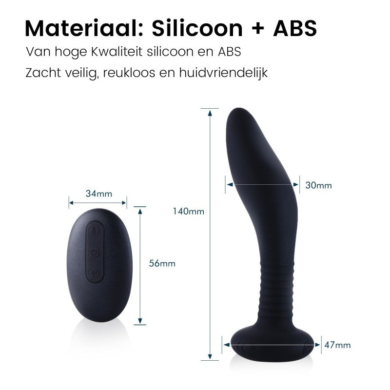 Hismith prostaat en anale vibrator met afstandsbediening, 100% waterdichte anale plug voor mannen en vrouwen!