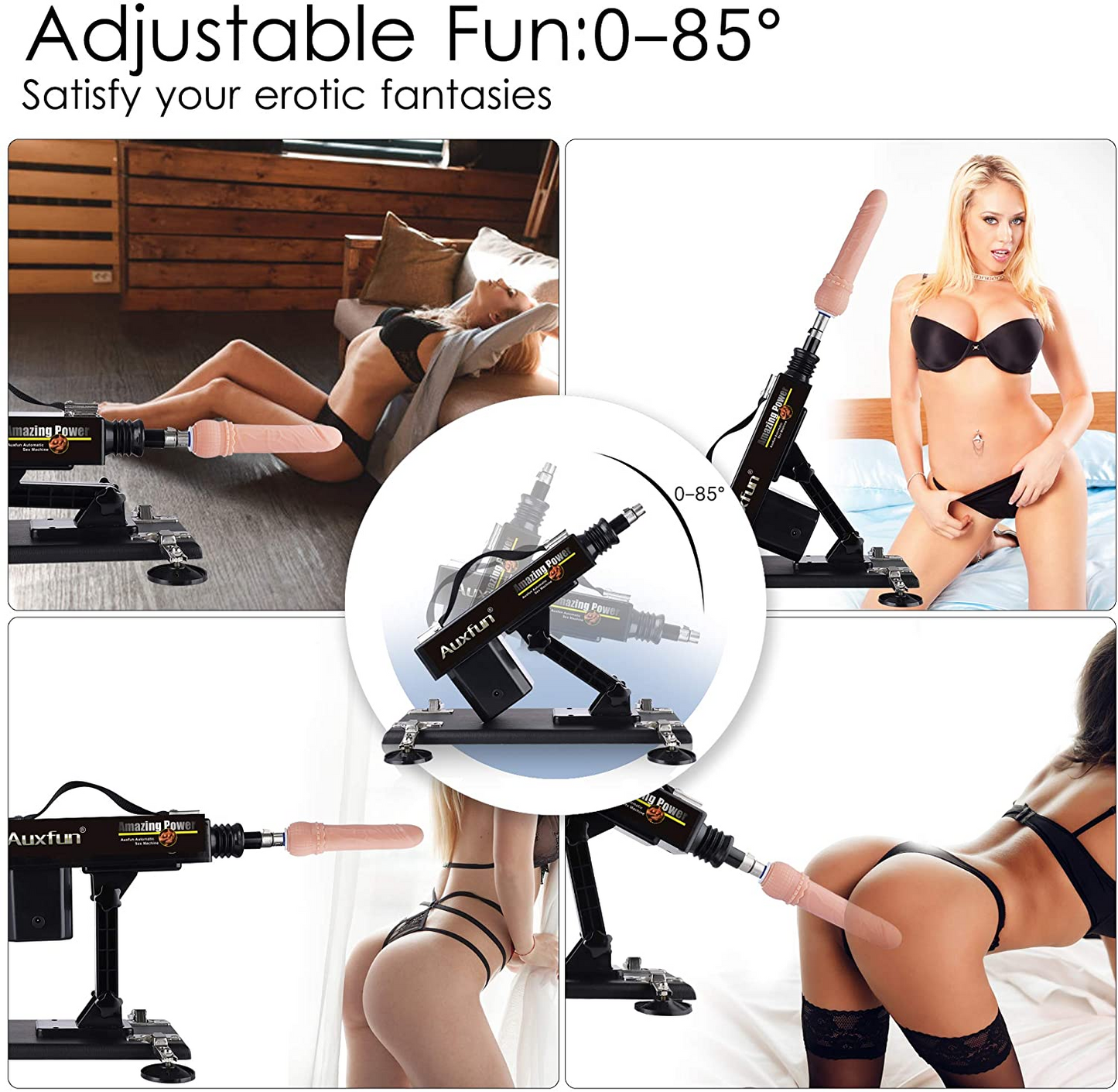 Auxfun® BASIC Sex Machine Package René With Dildo And Many Extras