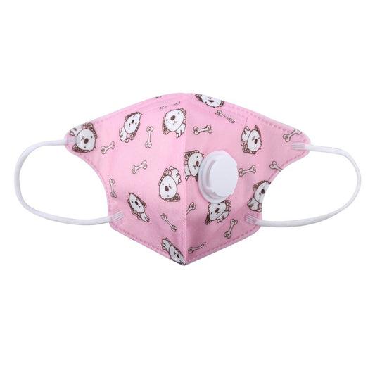 KN90 Mondmasker met Ventiel   Speciaal voor Kinderen  Roze 5 stuks